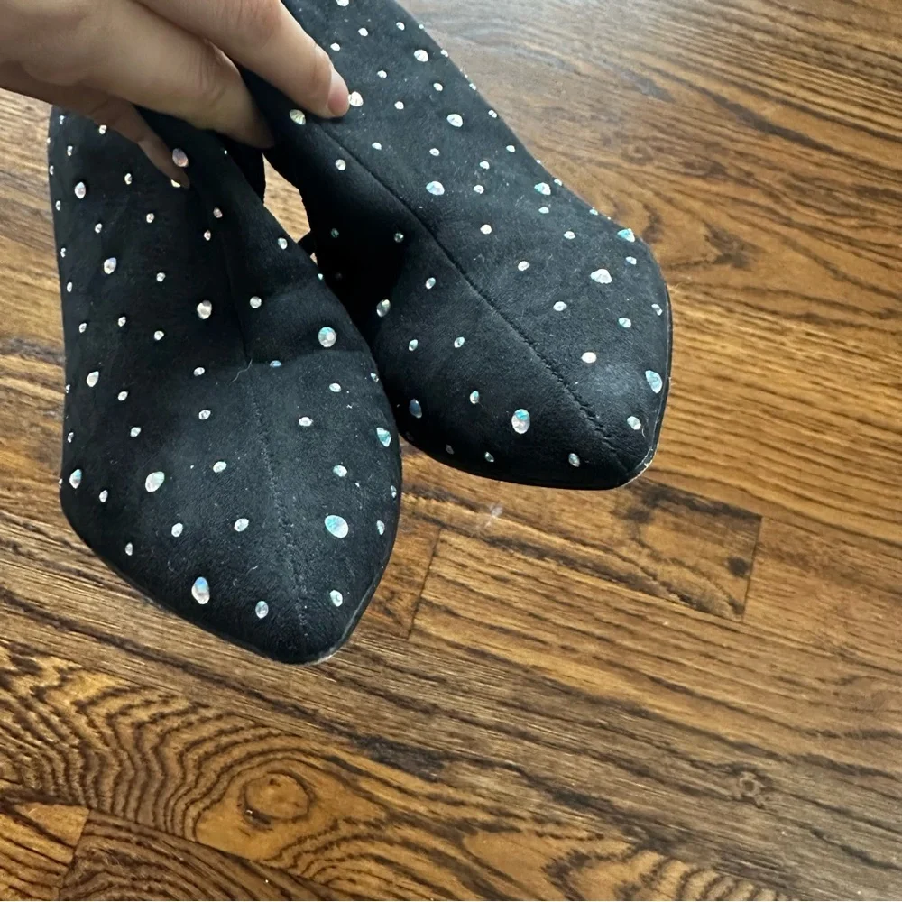 Leith Macee black rhinestone ankle booties US 8 | evening | black tie